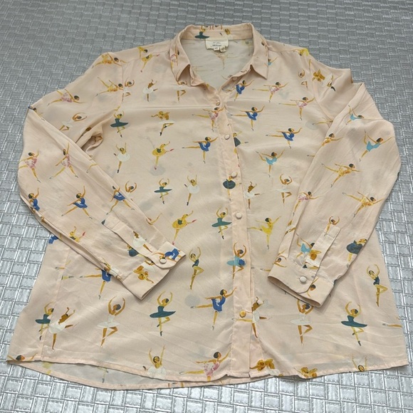 SÉZANE X G.KERO PIERRO SHIRT -silk super dancer blouse size 38 (6) rare find - Picture 2 of 10